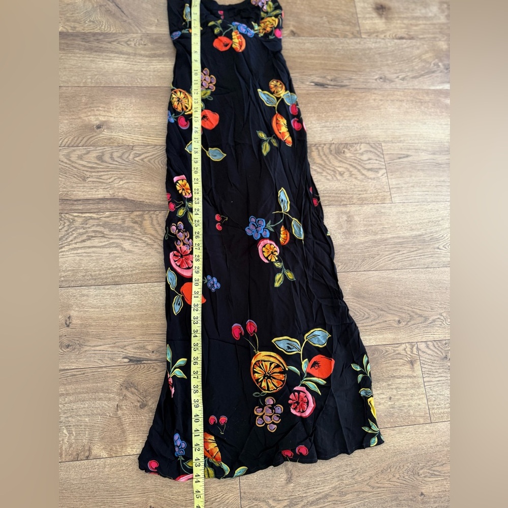 NEW Women’s Astr Black Maxi Dress with Colorful Mixed Fruit Design - Picture 9 of 16